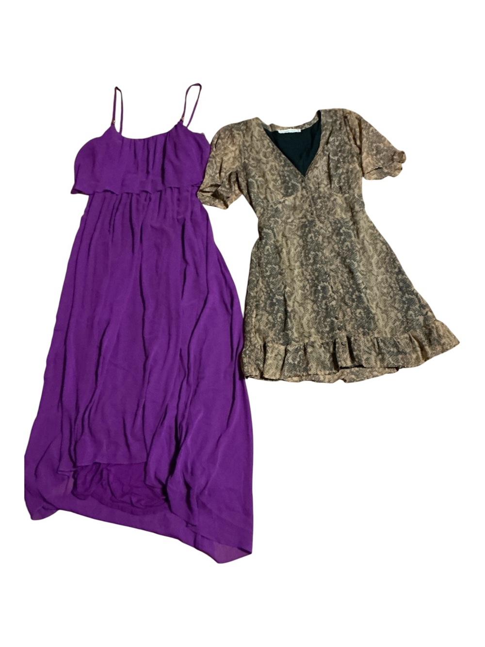 Abercrombie & Fitch Purple Spaghetti-Strap Maxi Dress